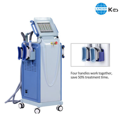 Cellulite تخفيض Cryolipolysis آلة سمين يجمّد آلة مع 4 مقبض
