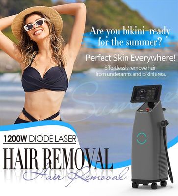 755 808 1064nm ديود ليزر إزالة الشعر دعم OEM 1200w ليزر