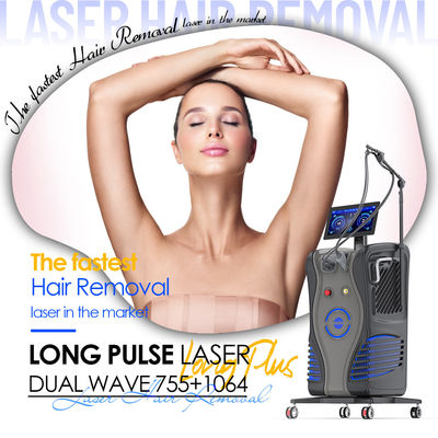 آلة إزالة الشعر الدائمة بالليزر بعجلة طويلة 1064nm 2000W الطاقة